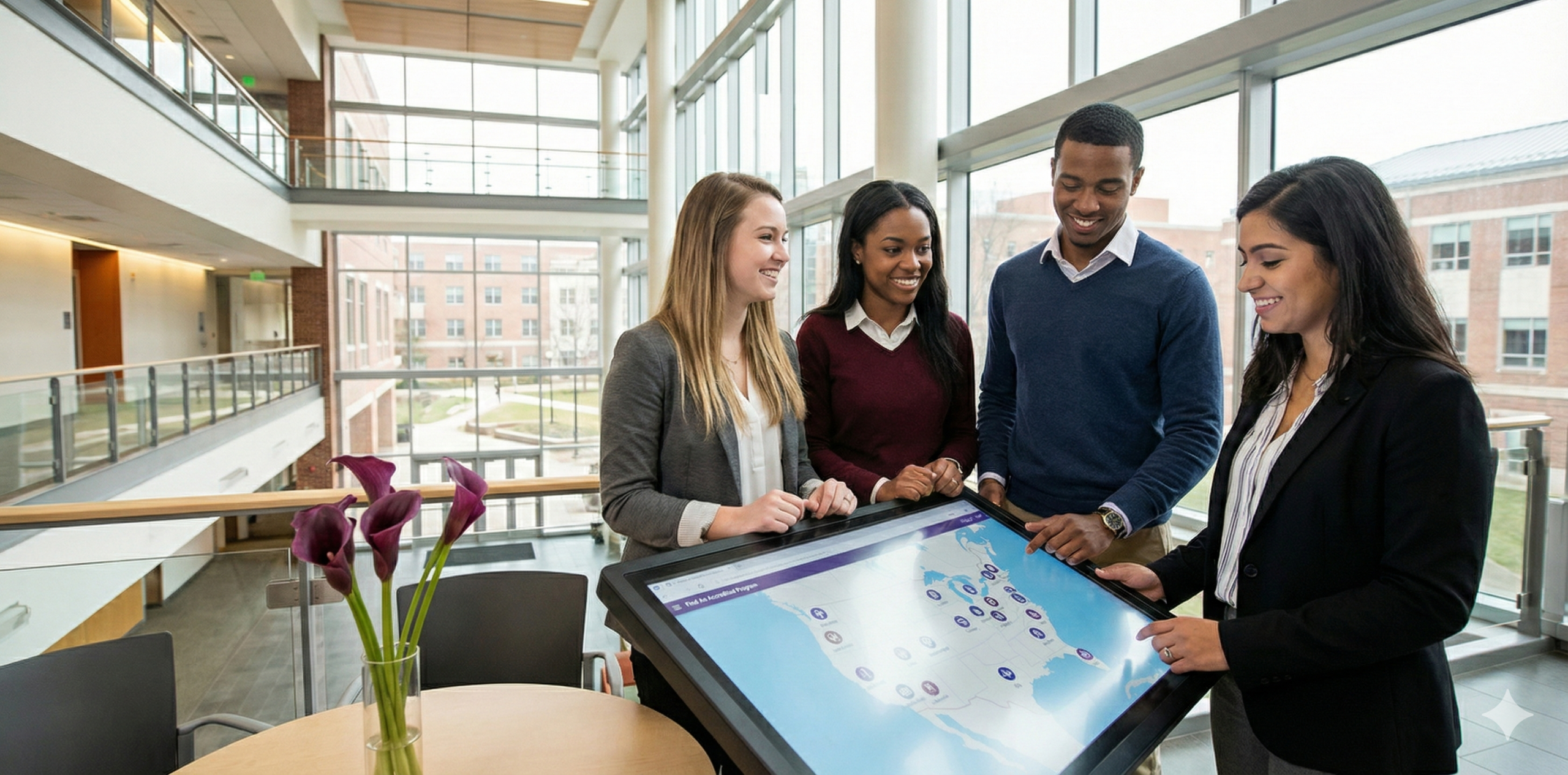 Students in a dental office administration program
